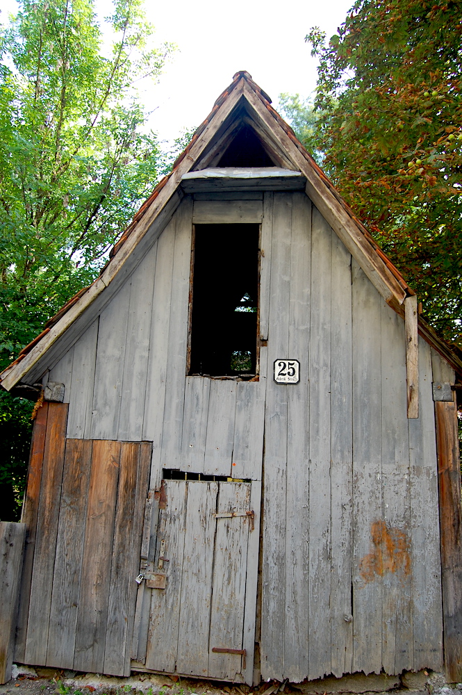 Alte Holzhütte in Steyr